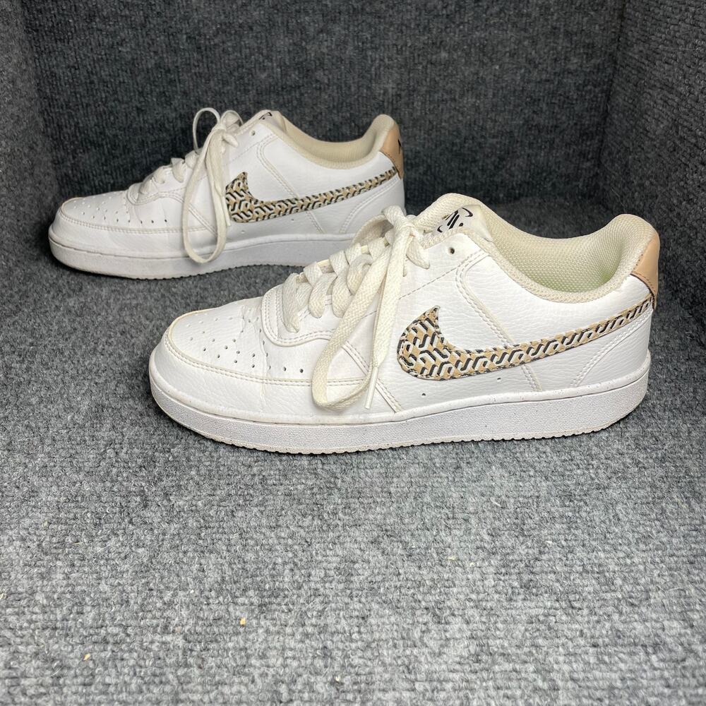 Nike Court Vision Lo Sneakers Women's 8 White United In Victory Lace Up Casual - Picture 3 of 9